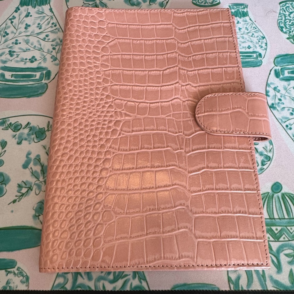 Blush Crocodile Embossed Journal
